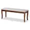 Baxton Studio Cornelie Transitional Grey Upholstered and Walnut Wood Dining Bench 169-10920 - alternate 3